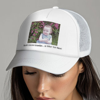 1 Foto en aangepaste tekst - maak deze van u - Trucker Pet