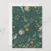 1 foto groene botanische florale Afstuderen Aankondiging (Achterkant)