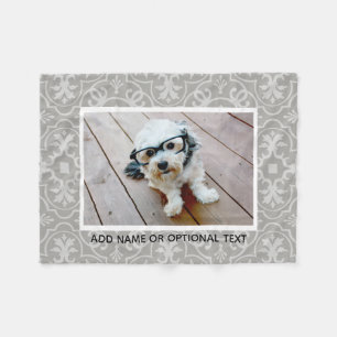 1 Foto met Farmhouse Tile Pattern en Text Fleece Deken