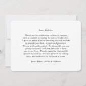 1 Foto Moderne doop of doopmoeder Bedankkaart (Achterkant)