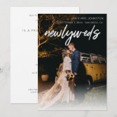 1 Foto Passen getrouwd Aankondiging - Wit (Voorkant / Achterkant)