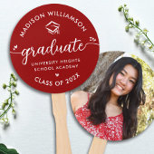 1 Foto Rood Afstuderen Modern Script Hearts Pet Handwaaier