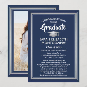 1 Foto Virtual Afstuderen Navy Blue Silver Kaart