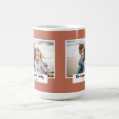 1 Fotocollage Familienaam - Effen Kleur Terug Koffiemok (Center)