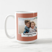 1 Fotocollage Familienaam - Effen Kleur Terug Koffiemok (Links)