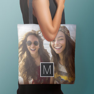 1 Fotocollage Optioneel aangepast monogram Tote Bag