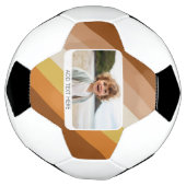 1 Fotocollage - tekst - Retro Stripes Warm Kleuren Voetbal (Gedraaid)