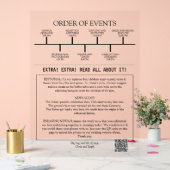 1 Fotominimalistisch Elegant Script Trouwprogramma Acryl Bord (Huwelijk)