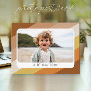 1 Fotosamenstelling - tekst - Retro strepen warme Briefkaart