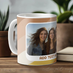 1 Fotosamenstelling - tekst - Retro strepen warme Koffiemok