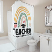 1- Funny Teacher Mode Teaching Gift for Teacher Douchegordijn (In situ)
