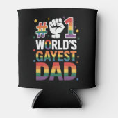 #1 Gayest Dad Funny Vaderdag LGBT Blikjeskoeler (Voorkant)