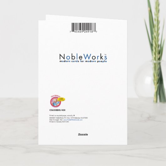 1 Grappige Kaart voor Verjaardagen - Jong en Mooi (Achterkant)