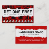 1 gratis HAMBURGER Klantenkaartje (Voorkant / Achterkant)