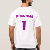 #1 Grootma gaat omlaag omdat (naam) zo zegt:, ... T-shirt (Achterkant)