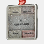 #1 Grootzoon Metalen Ornament (Links)