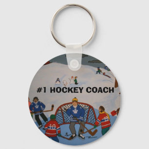#1 HOCKEY COACH Sleutelhanger