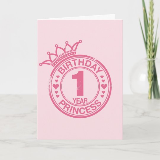 Durf dwaas Dragende cirkel 1 jaar - de Prinses van de Verjaardag - roze Kaart | Zazzle.be