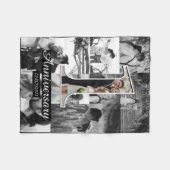 1 jaar huwelijksherdenkingsfoto collage fleece deken (Voorkant (Horizontaal))