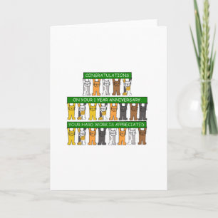 1 jaar Jubileum voor werknemers Kaart