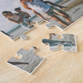 1 jaar nuchter, 4 fotocollage, aangepaste naam legpuzzel (Zijkant)