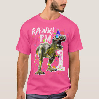 1 Jaar Oud Shirt 1e Verjaardag Jongen T Rex Dinosa