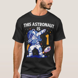 1 jaar oude Astronaut Space Planet 1st Birthday Bo T-shirt