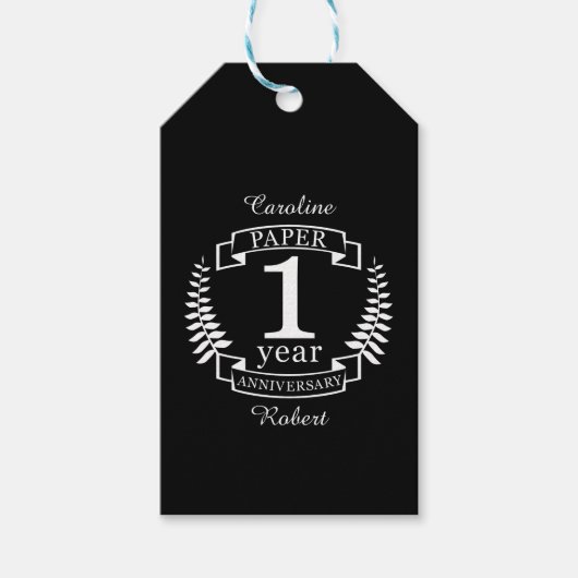 1 jaar oude dag cadeaulabel (Voorkant)