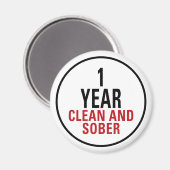 1 jaar reinigen en Sober Magneet (Voorkant / Achterkant)
