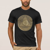 1 jaar Sober Recovery Jubileum Coin T-shirt (Voorkant)