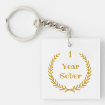 1 jaar Sober Sleutelhanger for Addication Recovery