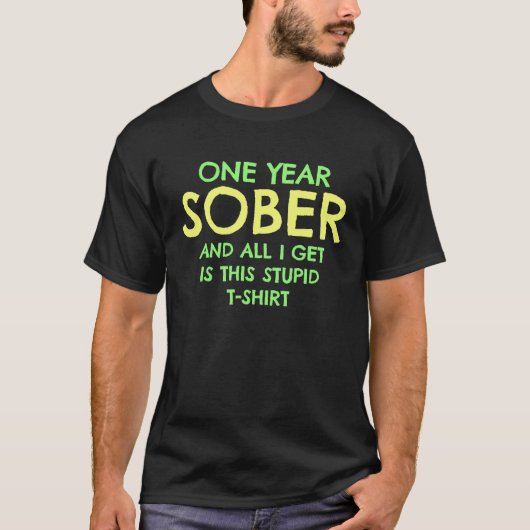 1 jaar Sober T-shirt (Voorkant)