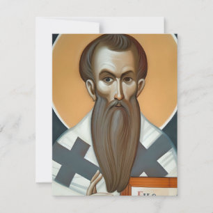 1 januari St. Basilicum's Day Feestdagenkaart