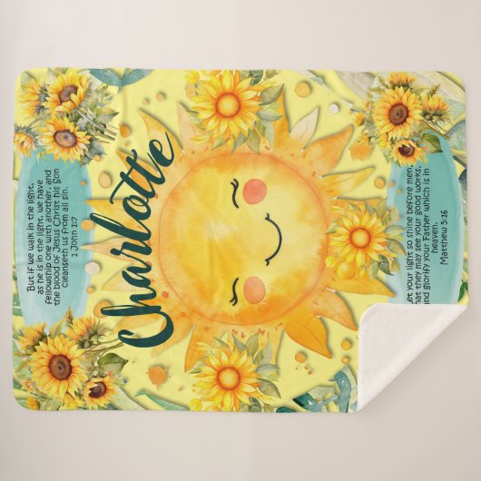 1 Jean 1:7, Couverture Sunshine des femmes chrétie (Devant (Horizontal))