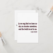 1 Jean 1:8 KJV Bible Verse Carte de voeux plat (Devant/Arrière en situation)