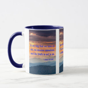 1 Jean 1:8 KJV Bible Verse Pic Mug Deux Tons