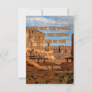 1 Jean 2:15 Bible Verse Carte de voeux Pic