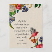 1 Jean 3:18 KJV Carte de mémorisation de verset bi (Devant)