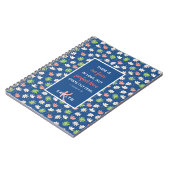 1 Jean 4:18 Carnet à motifs floraux bleu mousseux (Côté gauche)