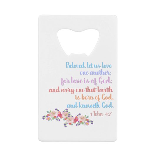 1 Jean 4:7 Verset biblique Texte arc-en-ciel (Devant)