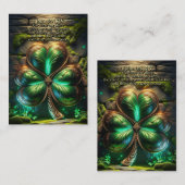 1 Jean 5:7-8 Cartes KJV - Shamrock de la Trinité (Devant / Derrière)