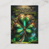 1 Jean 5:7-8 Cartes KJV - Shamrock de la Trinité (Dos)