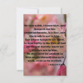 1 Johannes 2:4-6 KJV Bijbel Schrift Pic Groet Kaart (Voorkant)