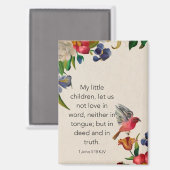 1 Johannes 3:18 KJV Magneet (Voorkant / Achterkant)