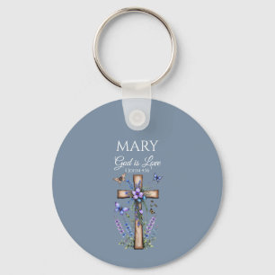 1 Johannes 4:16 God is Liefde – Persoonlijke Chris Sleutelhanger