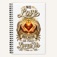 1 Johannes 4:19 We Love Notitieboek