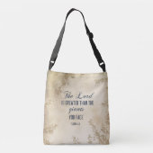 1 Johannes 4 4 De Heer is Groter dan reuzenbijbel Crossbody Tas (Achterkant)