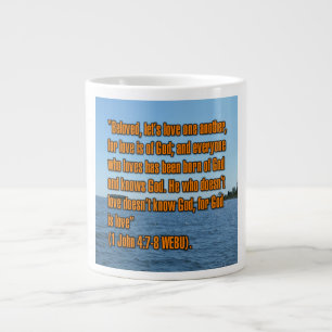1 Johannes 4:7-8 WEBU Mug Extra Grote Beker