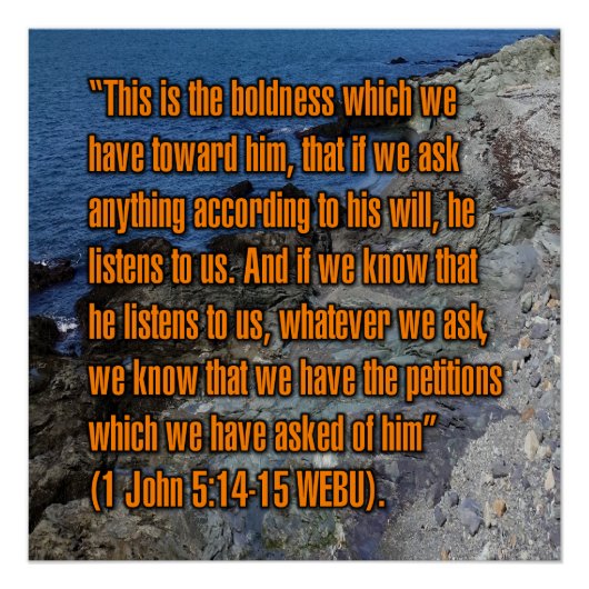 1 Johannes 5:14-15 WEBU Perfect Poster (Voorkant)