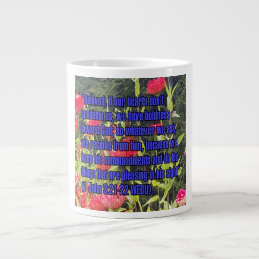 1 John 3:21-22 Mug WEBU (Devant)